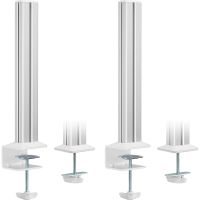InLine Slatwall Befestigungssäulen Aluminium - für Tischhalterung Panel - 2er Set