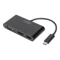 DIGITUS Externer Videoadapter - USB-C - HDMI, VGA, DisplayPort