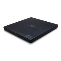 HLDS Hitachi-LG Slim Portable Blu-ray Brenner, Schwarz, Ablage, Tablets, Blu-Ray RW, USB 2.0, 60000 h