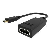 TECH DATA VISION - Videoadapter - 24 pin USB-C männlich zu HDMI weiblich - Schwarz - unterstützt 4K 60 Hz (3840 x 2160)
