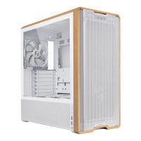 Lian Li Lancool LAN217W, Midi Tower, PC, Weiß, Holz, ATX, EATX, SSI EEB, Stahl, Gehärtetes Glas, Holz, 18 cm