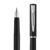 WATERMAN 2068196, Anklippbarer versenkbarer Stift, Schwarz, Edelstahl, Blau, Stahl, Beidhändig, Geschenkbox