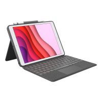 Logitech Combo Touch - Tastatur und Foliohülle - mit Trackpad - hintergrundbeleuchtet - Apple Smart connector - QWERTY - Italienisch - Oxford Gray - für Apple 10.9-inch iPad (10. Generation)