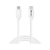 SANDBERG 136-74, 1 m, USB C, Micro-USB B, Weiß