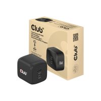 Club 3D CAC-1909 - Netzteil - PPS- und GaN-Technologie - 45 Watt - 3 A - PD 3.0 - 2 Ausgabeanschlussstellen (2 x USB-C)