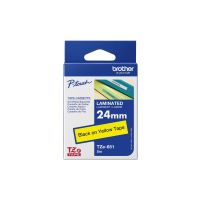 Brother TZe-651 - Standard-Klebstoff - Schwarz auf Gelb - Rolle (2,4 cm x 8 m)