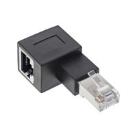 InLine Patchkabel-Adapter Cat.6A - RJ45 Stecker/Buchse - 90° nach links gewinkelt