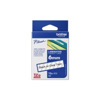 Brother TZe-111 - Standard-Klebstoff - schwarz auf durchsichtig - Rolle (0,6 cm x 8 m)