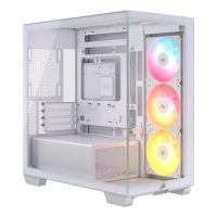 Corsair 2800X RS-R ARGB, Midi Tower, PC, Weiß, Mini-ITX, micro ATX, Edelstahl, Kunststoff, Gehärtetes Glas, Gaming