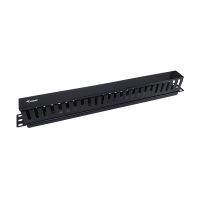 Equip 19" Rack Mount Kabelmanagement-Panel, Schwarz, Kabelmanagementtafel, Schwarz, 1U, China, 482,6 mm, 44,5 mm