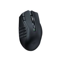 Razer Naga V2 HyperSpeed - Maus - ergonomisch - Für Rechtshänder - optisch - 21 Tasten - kabellos - Bluetooth, 2.4 GHz - kabelloser Empfänger (USB)