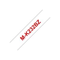 Brother M-K232BZ - Rot auf Weiß - Rolle (1,2 cm x 8 m)