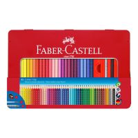 FABER-CASTELL Colour GRIP - Farbstift - nicht dauerhaft - ausgewählte leuchtende Farben (Packung mit 48)