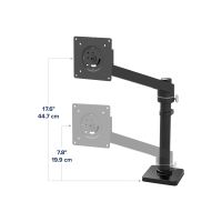 Ergotron NX - Befestigungskit (Gelenkarm, Arm-Einheit, Befestigungsmaterialien, Basis, Stange, Pivot) - für Monitor - mattschwarz - Bildschirmgröße: bis zu 86,4 cm (bis zu 34 Zoll)