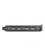 StarTech.com 4 Port USB 2.0 Buchse Slotblech Adapter mit 2x 10-Pin Mainboard Header - USB-Konsole - USB (W)