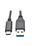 Tripp U428-003 USB-C-zu-USB-A-Kabel (Stecker/Stecker) - USB 3.2 Gen 1 (5 Gbit/s) - Thunderbolt 3-kompatibel - 0,91 m - 0,91 m - USB C - USB A - USB 3.2 Gen 2 (3.1 Gen 2) - 5000 Mbit/s - Schwarz