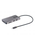 StarTech.com USB C Multiport Adapter, USB C auf Dual HDMI Video, 4K 60Hz, 5Gbit/s USB-A Hub, 100W PD Pass-through/GbE/SD-MicroSD Kartenleser, Reiseadapter/Laptop Dockingstation (120B-USBC-MULTIPORT)