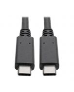 Tripp U420-003-G2-5A USB-C-Kabel (Stecker/Stecker) – USB 3.2 Gen 2 (10 Gbit/s) - 5 A (100 W) Nennstrom - Thunderbolt 3-kompatibel - 0,91 m - 0,914 m - USB C - USB C - USB 3.2 Gen 2 (3.1 Gen 2) - Männlich/Männlich - Schwarz