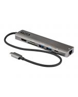 StarTech.com USB-C Multiport Adapter - USB-C auf 4K 60Hz HDMI 2.0, 100W Power Delivery Pass-through, SD/MicroSD, 2 Port USB 3.0 Hub, GbE - USB-C Mini Dock - 30cm langes Kabel (DKT30CHSDPD1)