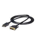 StarTech.com DisplayPort to DVI Cable - 6ft / 2m - 1920 x 1200 - M/M – DP to DVI Adapter Cable – Passive DisplayPort Monitor Cable (DP2DVI2MM6)