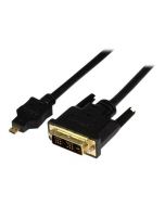 StarTech.com 1m Micro HDMI auf DVI Kabel - micro HDMI Typ-D / DVI-D Adapterkabel - St/St - Videokabel - DVI-D (M)