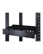 APC Horizontal Cable Manager Single-Sided with Cover - Rack - Kabelführungssatz - Schwarz - 2U - 48.3 cm (19")
