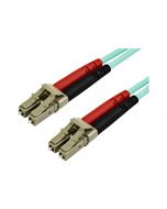 StarTech.com 15m OM3 LC to LC Multimode Duplex Fiber Optic Patch Cable - Aqua - 50/125 - LSZH Fiber Optic Cable - 10Gb (A50FBLCLC15)