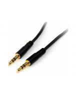 StarTech.com 6 ft Slim 3.5mm Stereo Audio Cable - M/M - 3.5mm Male to Male Audio Cable for your Smartphone, Tablet or MP3 Player (MU6MMS)