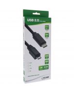 InLine USB 2.0 Kabel - USB-C Stecker an Micro-B Stecker - schwarz - 1m