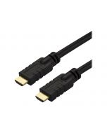 StarTech.com 10m(30ft) HDMI 2.0 Cable, 4K 60Hz Active HDMI Cable, CL2 Rated for In Wall Installation, Long Durable High Speed Ultra-HD HDMI Cable, HDR 10, 18Gbps, Male to Male Cord, Black - Al-Mylar EMI Shielding (HD2MM10MA)