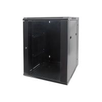 IC Intracom Intellinet Network Cabinet, Wall Mount (Double Section Hinged Swing Out), 15U, Usable Depth 425mm/Width 540mm, Black, Assembled, Max 30kg, Swings out for access to back of cabinet when installed on wall, 19",Parts for wall install (eg screws/r