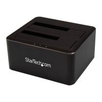 StarTech.com Startech Dual-Bay USB 3.0 to SATA Hard Drive Docking Station, USB Hard Drive Dock, External 2.53.5 SATA IIIIII, SSDHDD Docking Station, Hot-Swap Hard Drive Bays - Top-Loading - HDD-Dockingstation Schächte: 2 - 2.5", 3.5" (6.4 cm, 8.9 cm)