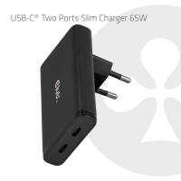 Club 3D Slim-Ladegerät, 2x USB-C® 65W PD 3.1, GaN, PPS