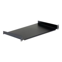 StarTech.com 1 HE Serverschrank Fachboden - Universal Rack Montage Server Regal für 19" Netzwerkschränke - Schwerlast Stahl - 20 kg Tragkraft - 25 cm Tiefe Ablage, Schwarz, Regalboden, Stahl, Schwarz, 1 Stück(e), 2 kg