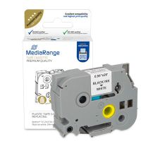 MEDIARANGE Laminiert - permanenter Klebstoff - Schwarz auf Weiß - Rolle (2,4 cm x 8 m)