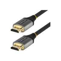 StarTech.com Startech 0,5m Premium High Speed HDMI Kabel mit Ethernet - 4K HDMI - Premium Hochgeschwindigkeit - HDMI-Kabel mit Ethernet - HDMI männlich zu HDMI männlich - 50 cm - abgeschirmt - Grau, Schwarz - passiv, Unterstützung für 4K60Hz (3840 x 2160)