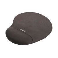 LogiLink ID0027, Schwarz, Einfarbig, Schaum, Gel, Gummi, Handgelenkauflage, Anti-Rutsch-Basis
