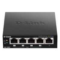 D-Link DGS-1005P/E, Unmanaged, Gigabit Ethernet (10/100/1000), Vollduplex, Power over Ethernet (PoE), Wandmontage