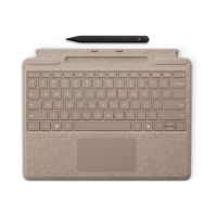 Microsoft Surface Pro Keyboard - Tastatur - mit Trackpad, Beschleunigungsmesser, Surface Slim Pen 2 Ablage- und Ladeschale - QWERTZ - Deutsch/Österreichisch - Dune - mit Slim Pen 2 - für Microsoft Surface Pro 8, Pro 8 for Business, Pro 9, Pro 9 for Busine