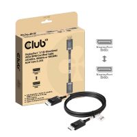 Club 3D DisplayPort 2.1 Bi-Direktionales VESA DP80 zertifiziertes Kabel 4K240Hz, 8K60Hz oder 10K60Hz M/M 1.6m