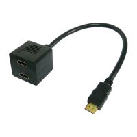 Techly Video Splitter Cable HDMI M to 2 x HDMI