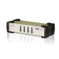 ATEN 4-Port-PS/2-USB-VGA-KVM-Switch, 2048 x 1536 Pixel, QXGA, 0,45 W, Schwarz, Grau