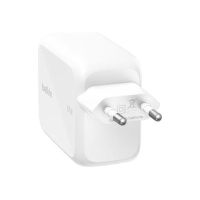 Belkin UltraCharge - Netzteil - mit aufrollbarem Kabel - 67 watt - Fast Charge - 2 Ausgabeanschlussstellen (USB-C)