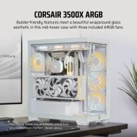 Corsair 3500X ARGB - Mid tower - E-ATX - Seitenteil mit Fenster (gehärtetes Glas)