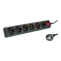 ROLINE Steckdosenleiste - Wechselstrom 250 V - 3600 Watt - Eingabe, Eingang CEE 7/4 - Ausgangsanschlüsse: 6 (3 x CEE 7/4)