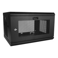 StarTech.com Startech 6HE 19 Zoll Wand Netzwerkschrank - 2 Pfosten, 37,5cm tiefes, abschließbares Serverschrank - belüftetes IT/AV Rack mit Fachboden und Klettband, vormontiert (RK616WALM)