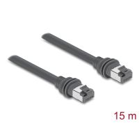 Delock RJ45 Patchkabel Cat.6 kompatibel mit Starlink Gen3 - 15 m grau, 15 m, Cat6, RJ-45, RJ-45, Grau