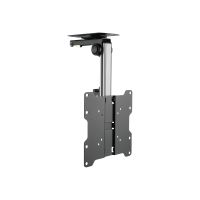 Techly Befestigungskit (Deckenhalterung) - für LCD TV - Stahl - Silber, Schwarz - Bildschirmgröße: 43.2-94 cm (17"-37")