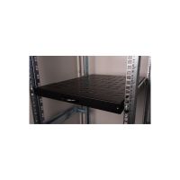 ROLINE Rack-Schieberegal - 550 mm tief, Tragfähigkeit 25 kg - RAL 9005, Jet Black - 1U - 48.3 cm (19")