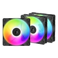 Arctic Freezer P14 Pro Reverse A-RGB - 3 Pack - 140 mm A-RGB PWM-Lüfter mit Kabelsplitter, Ventilator, 14 cm, 166,5 m³/h, Schwarz
